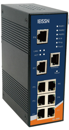 IEISSN 8口百兆管理型工業(yè)以太網交換機IIES-5008 杭州里肯科技的網絡設備解決方案
